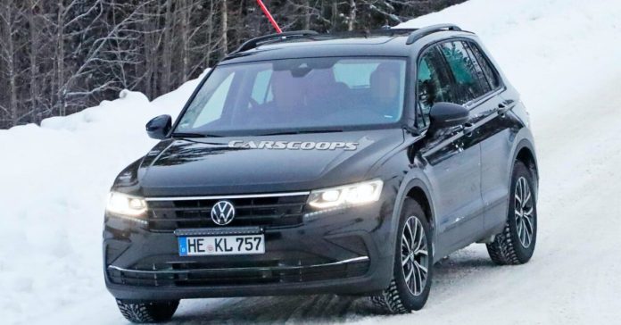 Обновленный Volkswagen Tiguan вышел на тесты