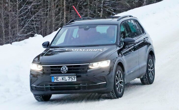 Обновленный Volkswagen Tiguan вышел на тесты