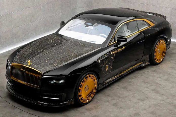 Rolls-Royce Spectre с тюнингом от Mansory получил декор из настоящего золота