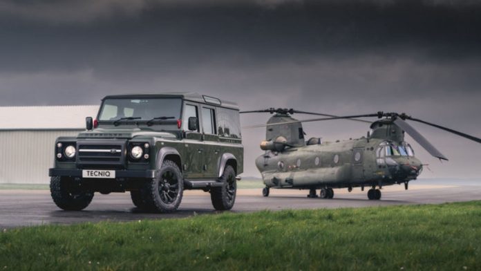 Special Edition Land Rover Defender Dedicated to Chinook Helicopter