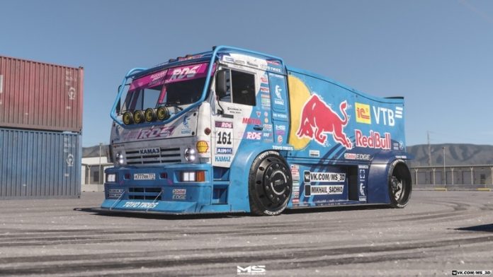 Taganrog designer Mikhail Sachko showed a KamAZ for drifting