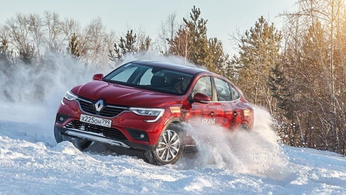 Renault Arkana: running on ice