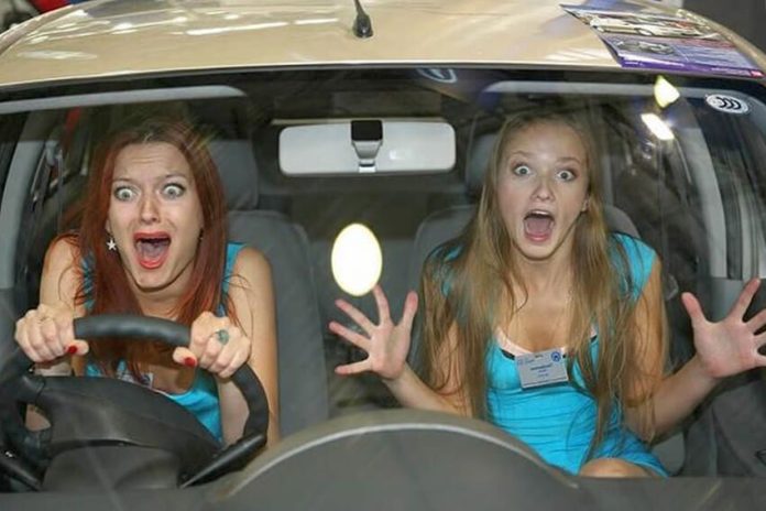 What should you do if the gas pedal sticks while driving?