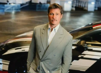 Brad Pitt filmed a Mercedes-Benz commercial in Las Vegas.