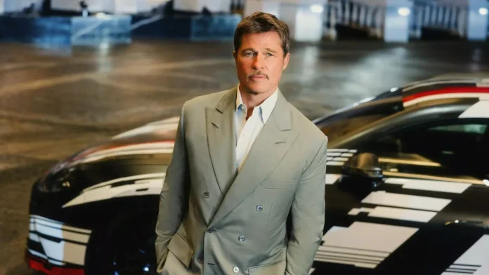 Brad Pitt filmed a Mercedes-Benz commercial in Las Vegas.