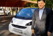 In Adygea, a Smart car was converted into an electric car called “Arderia.” In Adygea, a Smart car was converted into an electric car called “Arderia.”
